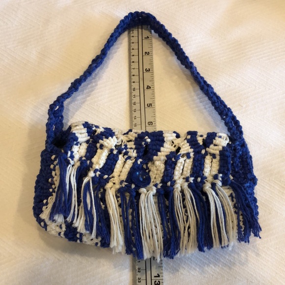 Hand Made Macrame Small Bag - Picture 5 of 7